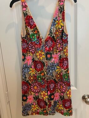 Ramy Brook Multicolor Sequin Floral Dress